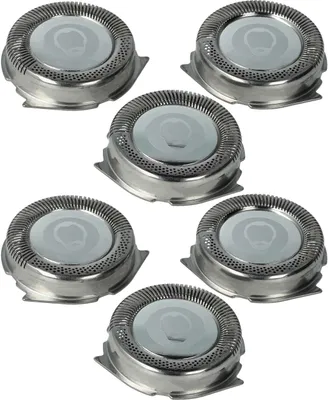 Produktbild von vhbw 6x Scherköpfe Ersatz für Philips HQ6 für Elektrorasierer, Silber