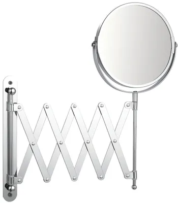 Image de Miroir grossissant x 3 rond, H.15 x l.15 x P.0.5 cm, Extensible, chromé