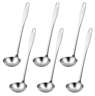 Suppenlöffel-Set 6-tlg., Edelstahl 30 cm, silber
