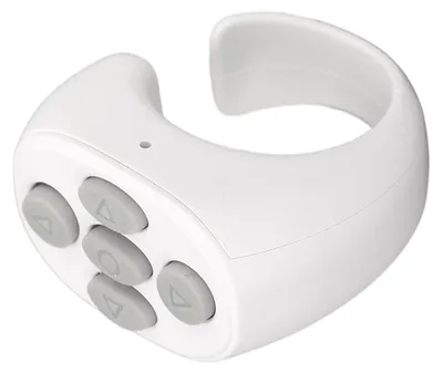 Obrázek produktu pro Dálkové ovládání Bluetooth Page Turner, elektronické bezdrátové tlačítko dálkového ovládání médií pro selfie, přenosné dálkové ovládání fotoaparátu (bílé)
