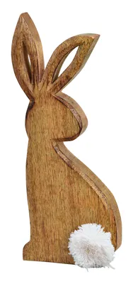Produktbild von Dekoaufsteller Hase Holz natur H/B/T 10/2/25 cm
