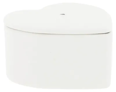 Produktbild von Vorratsdose in Herzform weiß mit kleinem Herz D.11,5cm Bastion Collections