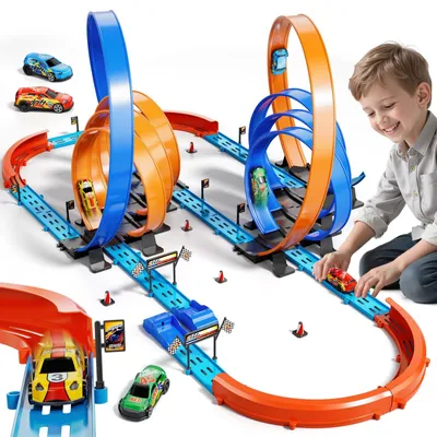 Immagine prodotto di Solidchoice - Giocattolo per bambini dai 3 ai 6 anni: Pista da corsa fai-da-te