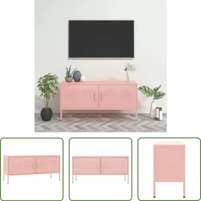 Produktbild von The Living Store TV-Schrank Rosa 105x35x50 cm Stahl