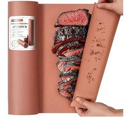 Zdjęcie produktu dla Papier rzeźniczy różowy do grilla smoker bbq kraft 45CM x 30M