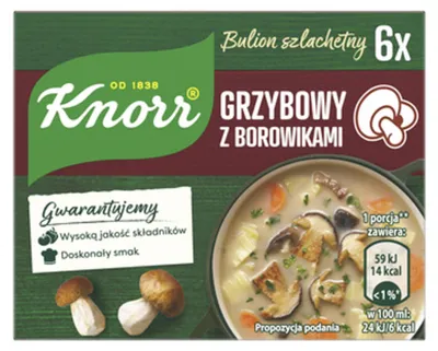 Obrázok produktu pre Knorr Bulion Grzybowy 6 kostek 60 g
