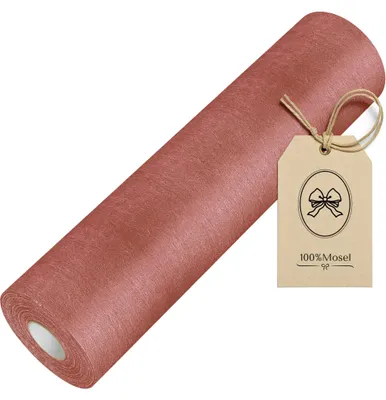 Imagen del producto de Mantel individual de tela de algodón, 100% Mosel, en color rosa pálido/rosa empolvado (30 cm x 25 m)