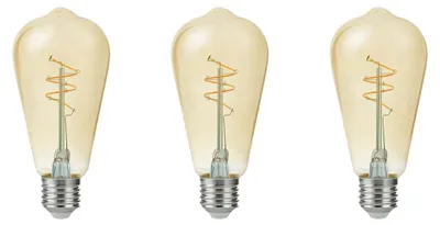 Produktbild von SPL E27 LED Filamentlampe ST64 4,2W Extra Warmweiß Dimmbar 3 Stück
