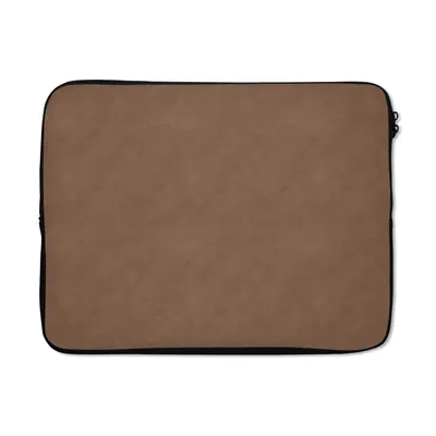 Produktbild von MuchoWow® Laptop Hülle 17 Zoll Laptoptasche Leder - Braun - Tiere - Zipper - Schutzabdeckung