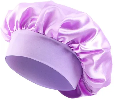 Immagine prodotto di Cuffia per dormire – Cura dei capelli – Cuffia morbida – Lilla chiaro – Taglia unica – Protezione per i capelli – Cuffia da notte – Cuffia per dormire da donna – Cuffia morbida – Cuffia in raso per dormire – CHPN