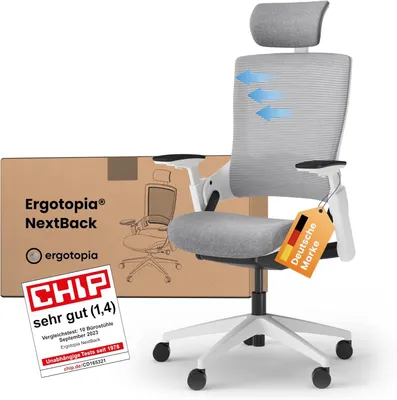 Obrázek produktu pro Ergonomická kancelářská židle - Kancelářská židle - Židle s kolečky - Otočná kancelářská židle