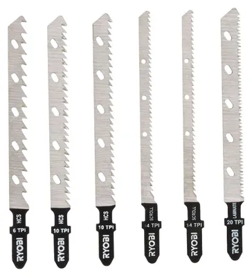 Produktbild von RYOBI Stichsägeblatt-Set RAK6JSBW, 6-teilig, für Holz, Metall und Kunststoff, sc