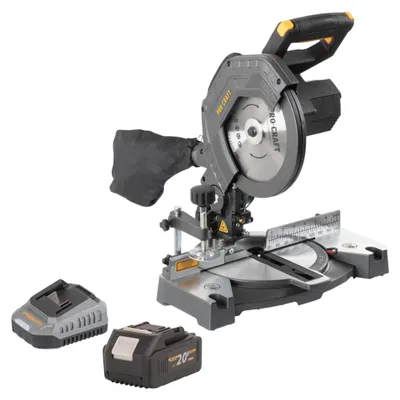Produktbild von Procraft PGS20bb Akku Kappsäge 20 V 210 mm Brushless + 1x Akku 4,0 Ah + Ladegerät