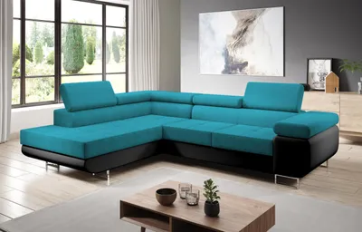 Produktbild von FurMeb24 - Ecksofa AVIO L - LINKE SEITE , Sofa mit Bettk€sten und Schlaffunktion - (Orinoco 85 + Madryt 1100)