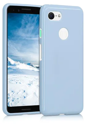 Produktbild von kwmobile Handyhülle für Google Pixel 3 Hülle - TPU Case - Kabelloses Laden - Schutzhülle Cover in Hellblau matt