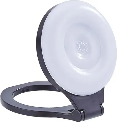 Image de Support magnétique pour téléphone avec lumière compatible avec MagSafe L8 noir