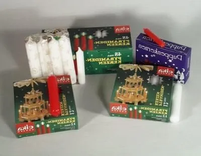 Productafbeelding van Kaarsen - Piramidestoofkaarsen - Decoratie - Handgemaakt - 50 stuks - Rood