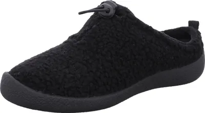 Produktbild von Rohde Damen Pantoffel Hausschuh Plüsch Gummizug Kordel Stopper D.Olbia 2001, Größe:39 EU, Farbe:Schwarz