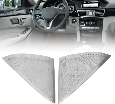 Produktbild von 2 Stück Autotürlautsprecher-Abdeckungs-Ordnungsaufkleber aus Aluminiumlegierung, Ersatz für Benz E-Klasse W212 2013–2016