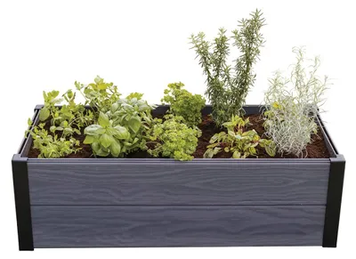 Immagine prodotto di Vasca rettangolare in legno di acero per giardino
