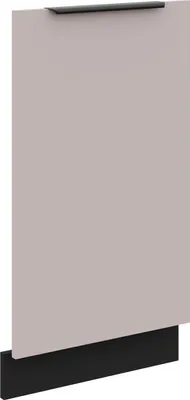 Produktbild von Frontblende für vollintegrierten Geschirrspüler 45 cm Küche ARONA Kaschmir beige matt + Schwarz Küchenzeile Küchenblock Einbauküche