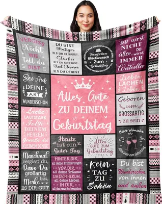 Produktbild von Geburtstagsgeschenk fš¹r Frauen, Geburtstagsgeschenk fš¹r Mama, M?dchen, Frau, Freundin, Schwester, Freundin, Kollegin, Lustige Geschenk Geburtstag, Happy Birthday Deko Decke 150x130CM