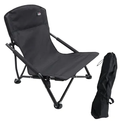 Immagine prodotto di 2.02 Sedia da spiaggia pieghevole con borsa per il trasporto - circa 58 x 59 cm - Colore: nero