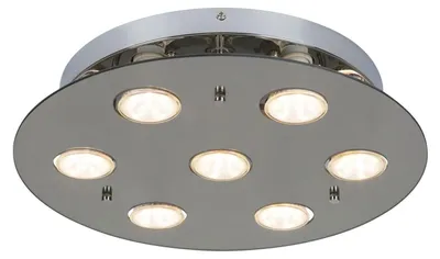 Produktbild von Rabalux 2646 Deckenleuchten Naomi GU10 7x MAX 15 Metall Glas rauchfarben