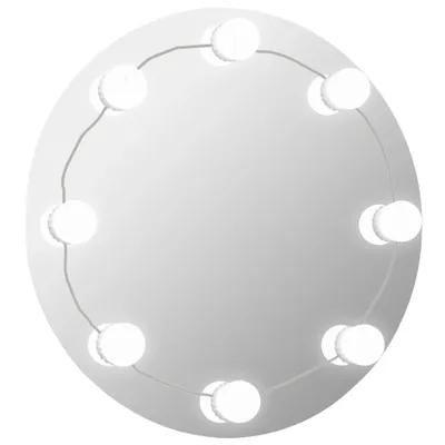 Zdjęcie produktu dla vidaXL Lustro ścienne z oświetleniem LED okrągłe szkło