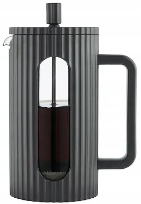 Produktbild von French Press Stempelkaffeezubereiter 1000 ml Schwarz Klausberg Borosilikatglas