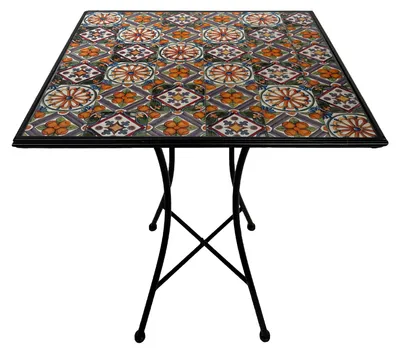 Produktbild von AXI Camilla Bistrotisch - Mosaik-Design - Casa del Sol | Gartentische, quadratisches Design mit Keramikfliesen | für Balkon, Terrasse oder als