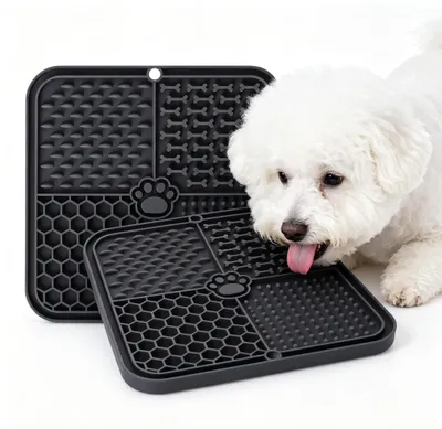 2er-Pack Leckmatten für Hunde & Katzen, rutschfest, mit Saugnäpfen