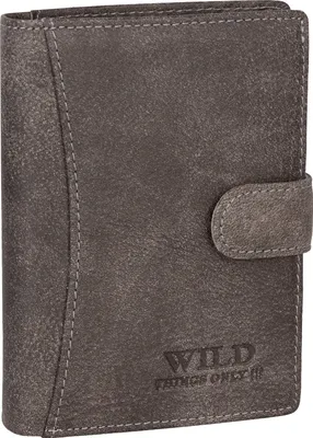 Produktbild von RFID echt Leder Portemonnaie Geldbörse Geldbeutel Herren Hochformat Grau (5502)