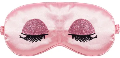 Produktbild von Schlafmaske aus Seide, weiche, rosa Reise-Augenmaske, Valentinstags-Augenmaske, originelle Schlafmaske, Augenbedeckung für Damen und Herren