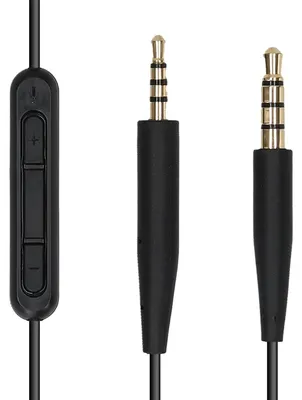Produktbild von kwmobile Kopfhörerkabel für Bose QuietComfort 35 - Ersatz Kabel 140 cm Mikrofon Lautstärkeregler - 3.5mm Klinke