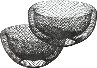Obrázok produktu pre Boltze Bowl Seoul Deco Vessel Black Iron Round 2 kusy 4053300