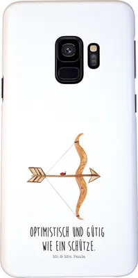 Produktbild von Mr. & Mrs. Panda Samsung Galaxy S9 Handyhülle Sternzeichen Schütze - Weiß - Geschenk, Geburtstag November, Cover, Hülle, Handy Case, Dezember, Schützenfest, Schutzhülle