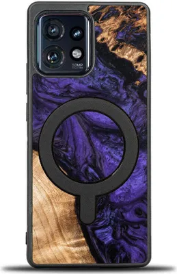 Obrázek produktu pro Dřevěné pouzdro pro Motorola Edge 40 Pro, Bewood Unique Violet pro MagSafe