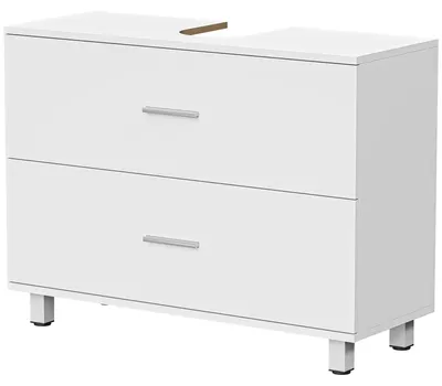 Produktbild von Moderner Unterschrank mit 2 Schubladen fš¹r freistehende Spš¹lbecken, 80 x 30 x 60 cm, Wei?