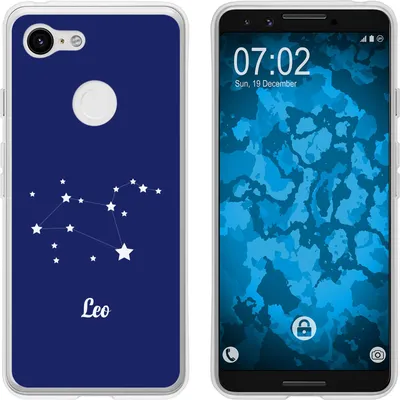 Produktbild von PhoneNatic Case kompatibel mit Google Pixel 3 Silikon-Hülle SternzeichenLeo M4