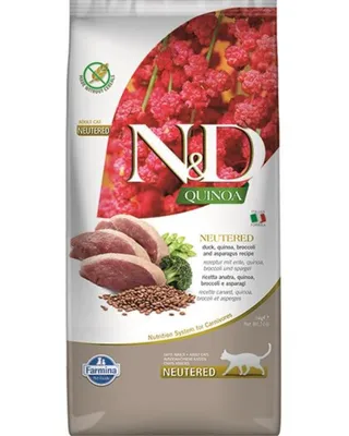 Obrázok produktu pre Farmina Pet Food N&D Quinoa, Dospelý, Akékoľvek plemeno, Kačka, 5 kg, Bez obilnín, Obsahuje antioxidanty