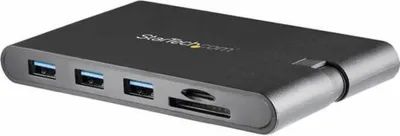 Produktbild von StarTech.com DKT30CHVSCPD USB-C Multiport Adapter – Mini Dock mit HDMI 4K, VGA 1080p, 3x USB 3.0, Gigabit-Ethernet, SD/MicroSD & 100W PD Pass-through