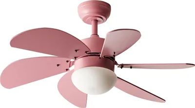 Produktbild von BELIANI Deckenventilator mit Licht Ventilator Rosa Kunststoff und Sperrholz Fernbedienung Modernes skandinavisches Wohnzimmer
