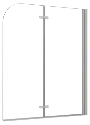 Produktbild von Duschspa 90x140cm 2-teilig Faltwand Weiß Badewannenaufsatz 6mm ESG Duschabtrennung Duschwand