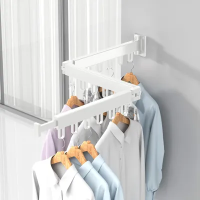 Produktbild von Wandtrockner 3-fach, mit Haken, für innen und außen, weiß