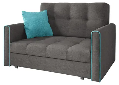 Produktbild von MIRJAN24 Schlafsofa Viva Bis II mit Bettkasten und Schlaffunktion, 2-Sitzer Couch vom Hersteller, Wohnzimmer Polstersofa (Alova 36 + Alova 29)