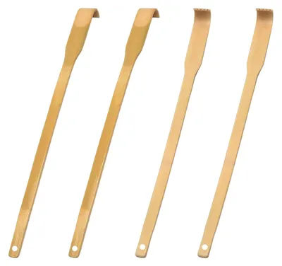 Produktbild von 4 Stück Rückenbürsten aus Holz, 41,5 cm lang, aus Bambus