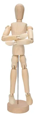 Produktbild von Künstler-Holzpuppe mit flexiblen Gelenken, menschliche Figur, bewegliche Gliedmaßen, Puppenmodell, Skizzenmodell, Schaufensterpuppe, Ornamentständer