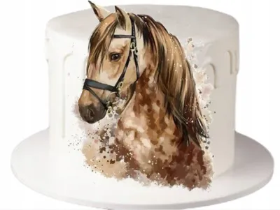 Produktbild von Essbar Pferd Pferdchen 14cm Zuckermasse Tortenaufleger Torte Tortenbild Fondant Premium (PF01)