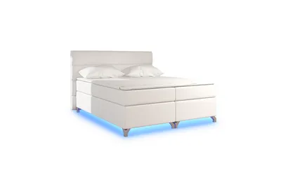 Produktbild von NABBI Gepolstert Doppelbett mit Stauraum Avellino 160 - beige (weich 33)